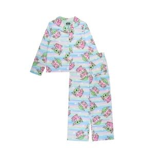 NWT Disney Star Wars Toddler Girls Baby Yoda Pajama Set Brushed Jersey Soft Cozy